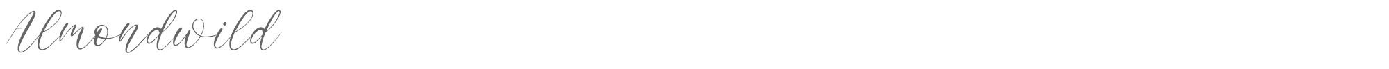 Sample characters Almondwild Font